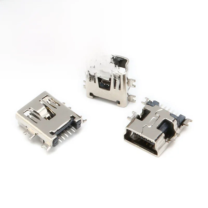 50/20/10 szt/dużo USB SMD 5P mini USB żeńskie gniazdo mini USB interfejs powłoki 4 stopy zawieszone — zdjęcie 2