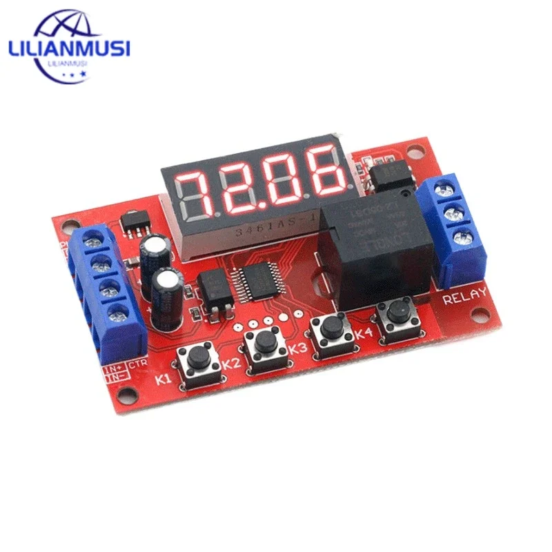 50PCS DC5V/12V/24V Timer Delay Relay Shield Module Multifunction 32 Modes Switch Adjustable Controller 0.1~999min