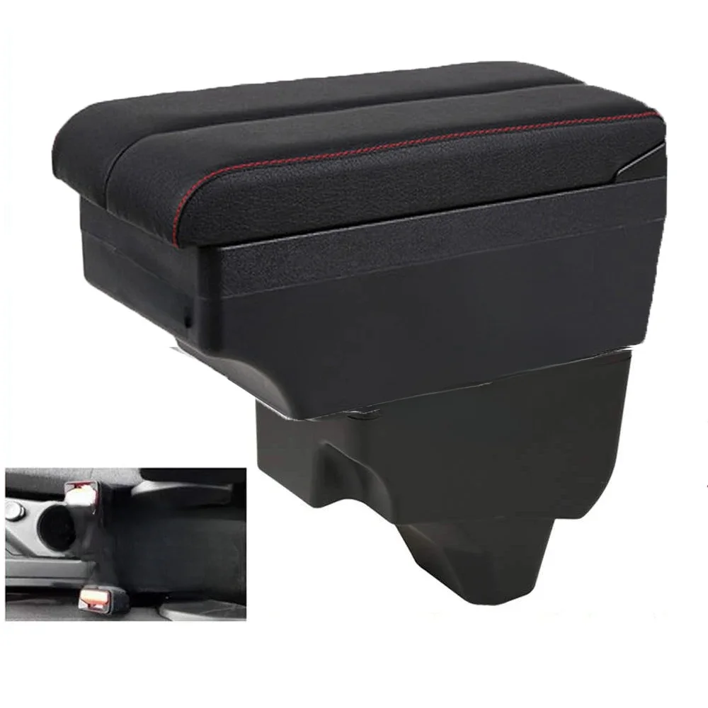 Car 208 Armrest Box Elbow Rest Center Console Storage with Phone Charging USB Interface Cup Holder