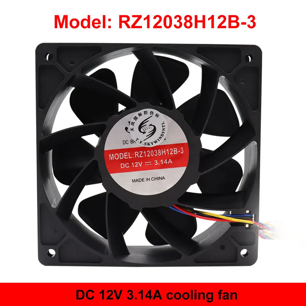 

12CM 120MM 12038 3.12A Fan 4Pin 6Pin Cooling Fan For Antminer S19 L3+ S17 Pro T17 S19Pro S19j S19j Pro T19 Innosilicon T2T T2