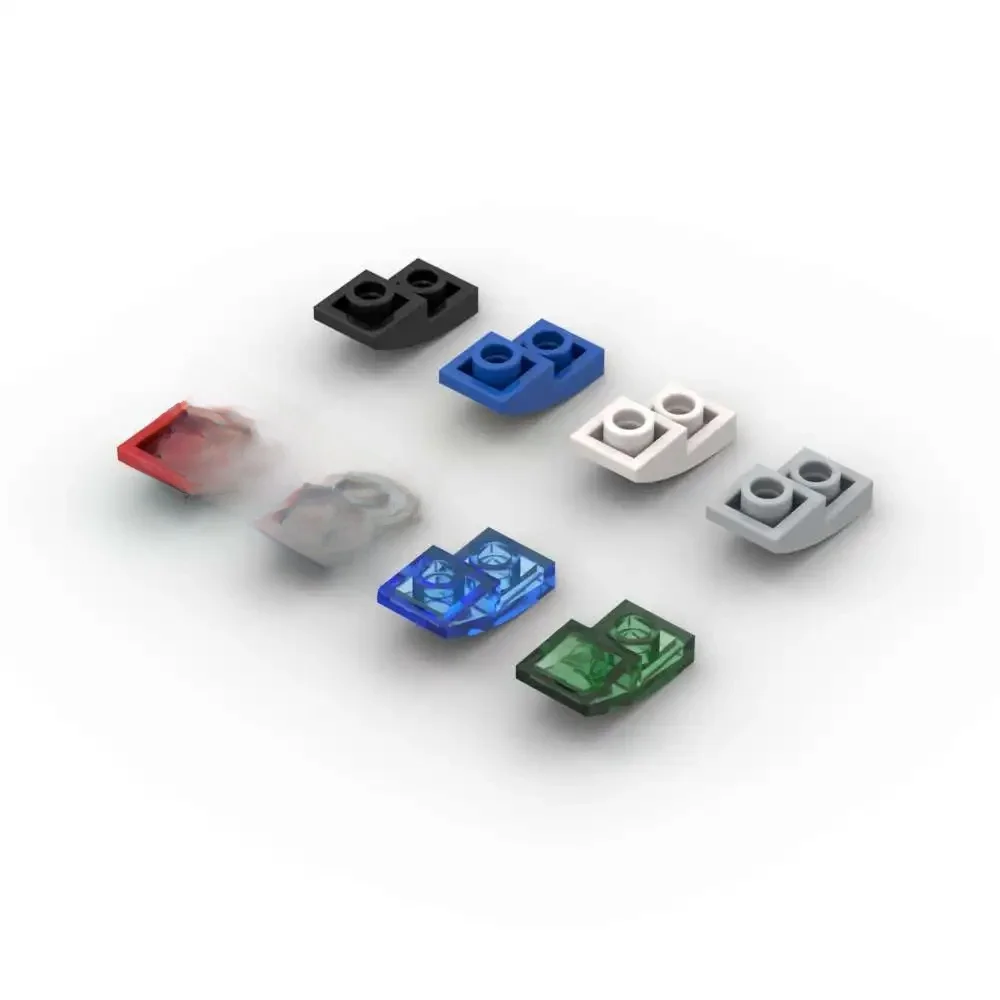 MOC-décennie s de construction incurvés et inversés pour enfants, puzzle Paremploy24201, kit de briques de bricolage, jouets de négociation, cadeaux pour enfants, livraison directe, 1x2, 10 pièces