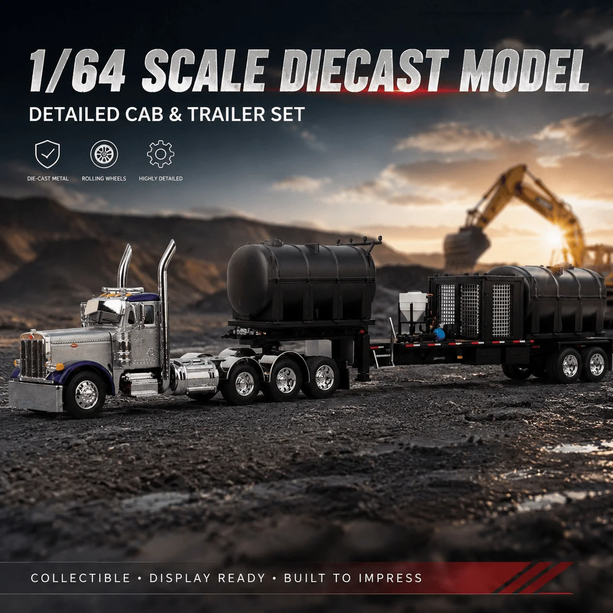 1:64 Scale Farm Transport Equipment Display Piece, Detailed Metal And Plastic Rural Vehicle Decoration, Scene Layout Accessory For Shelf Showcase, Desktop Display And Diorama Projects