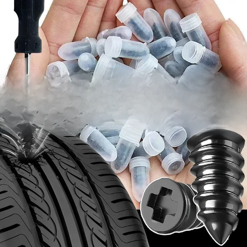 AliExpress GISAEV Car Motorcycle Vacuum Tyre Repair Nails Truck Scooter Bike Tire Puncture Repair Tubeless Tools Rubber Metal Accessories 10/30Pcs