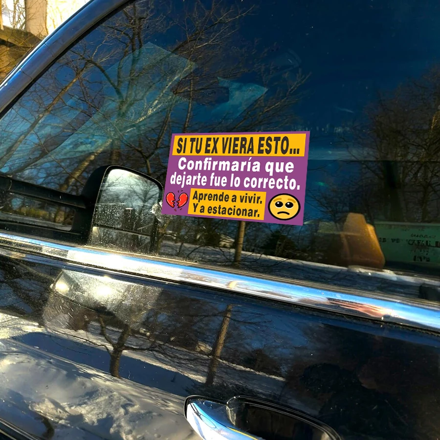 150 Pcs Spanish Parking Stickers – 5 Designs, Funny Car Labels, Matte Finish, 7x5cm, Self-Adhesive