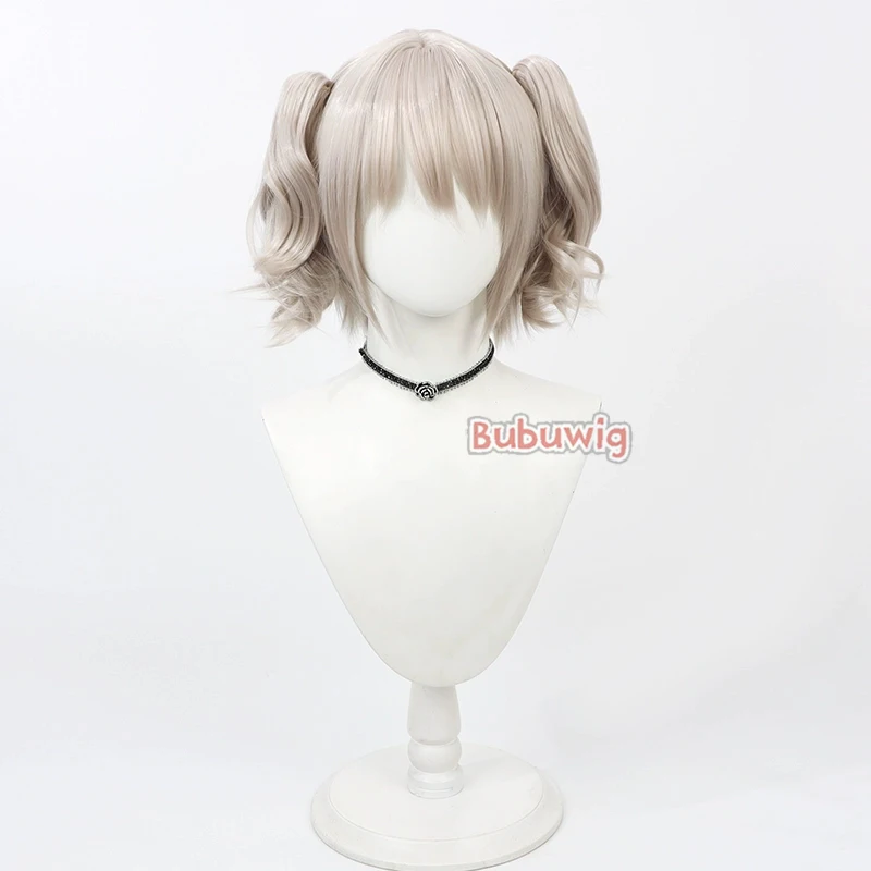 Bubuwig Synthetic Hair Belorta Cosplay Wigs Game Nikke The Goddess of Victory Belorta 30cm ShortWavy Ponytail Wig Heat Resistant