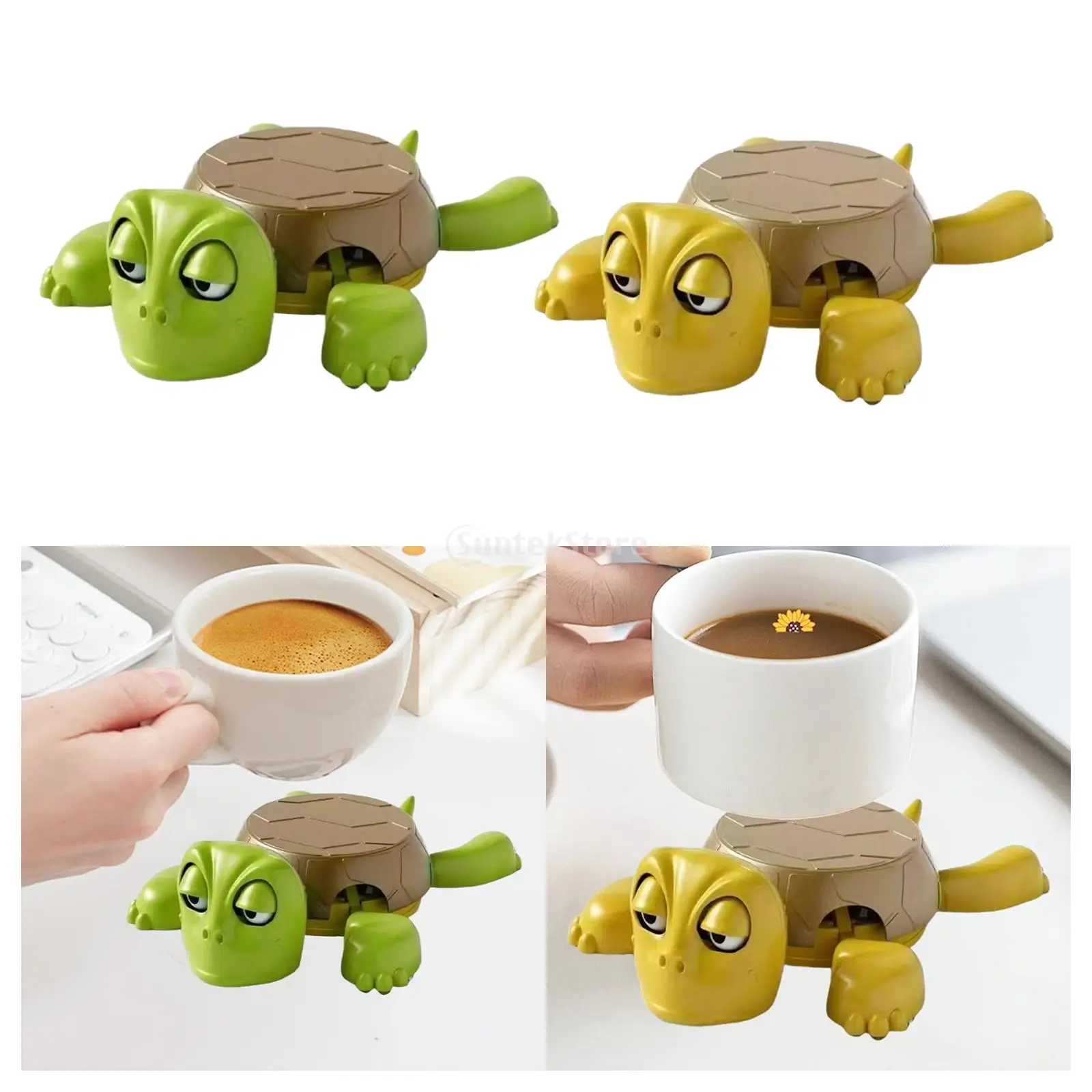 Turtle Coaster Portable Party Favors Tabletop Decor Creative for Party Gifts Funny Turtle Coasters Cup Holder 3D Creative