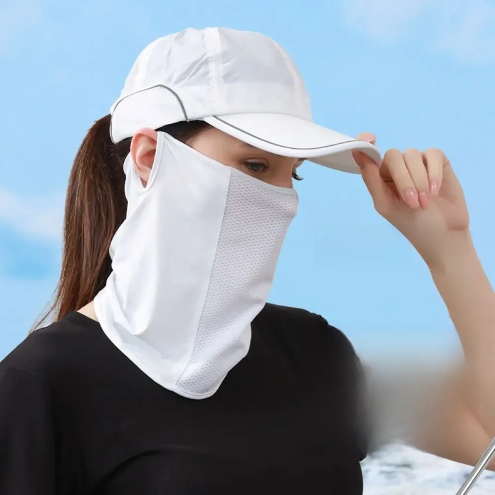 AliExpress Summer Ice Silk Sunscreen Mask Outdoor Cycling Breathable UV Protection Hanging Ear Neck Wrap Cover Face Cover