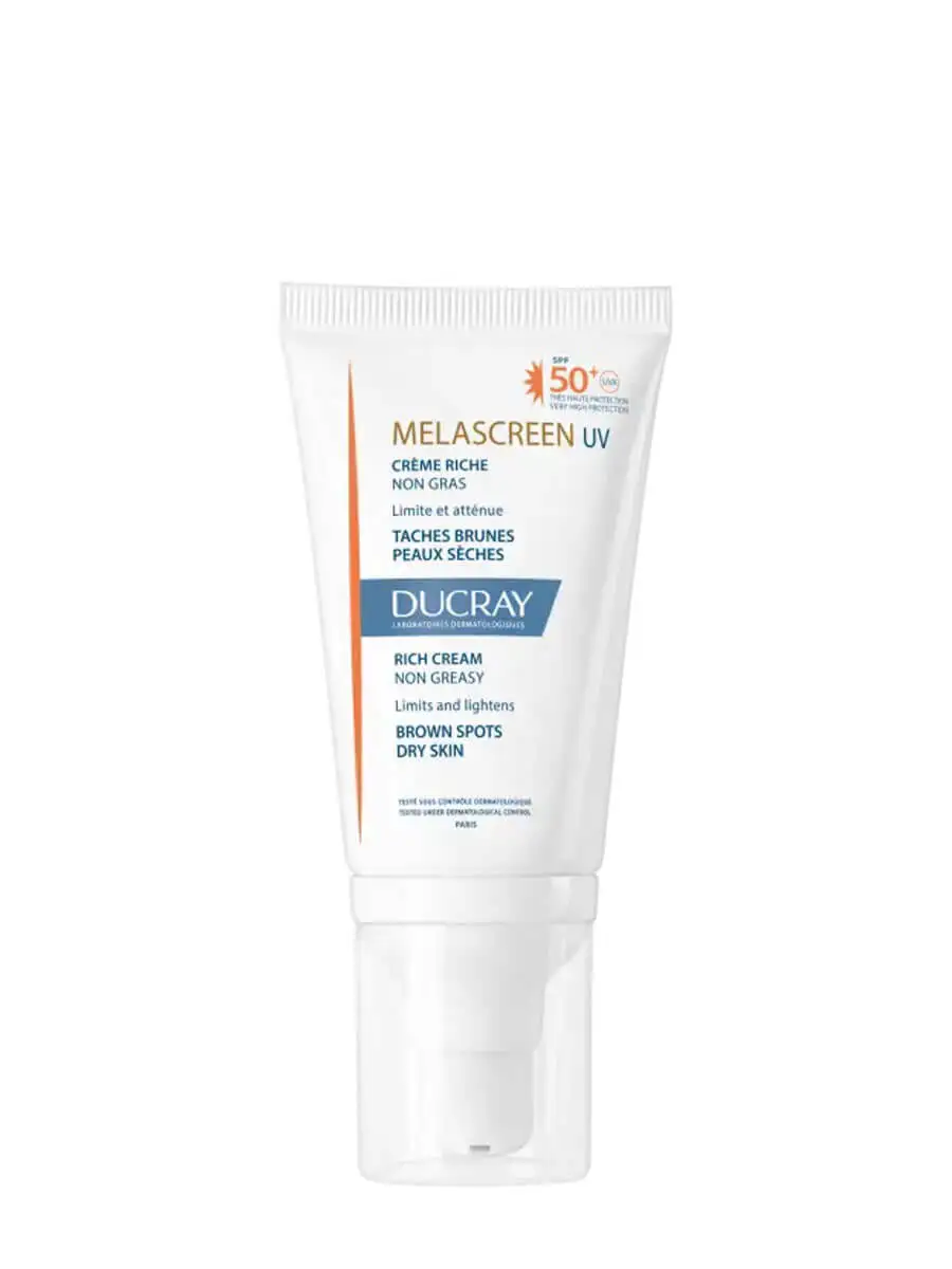 Ducray melascreen Cream spf 50 + 40 ml-protects from the sun and removes stains