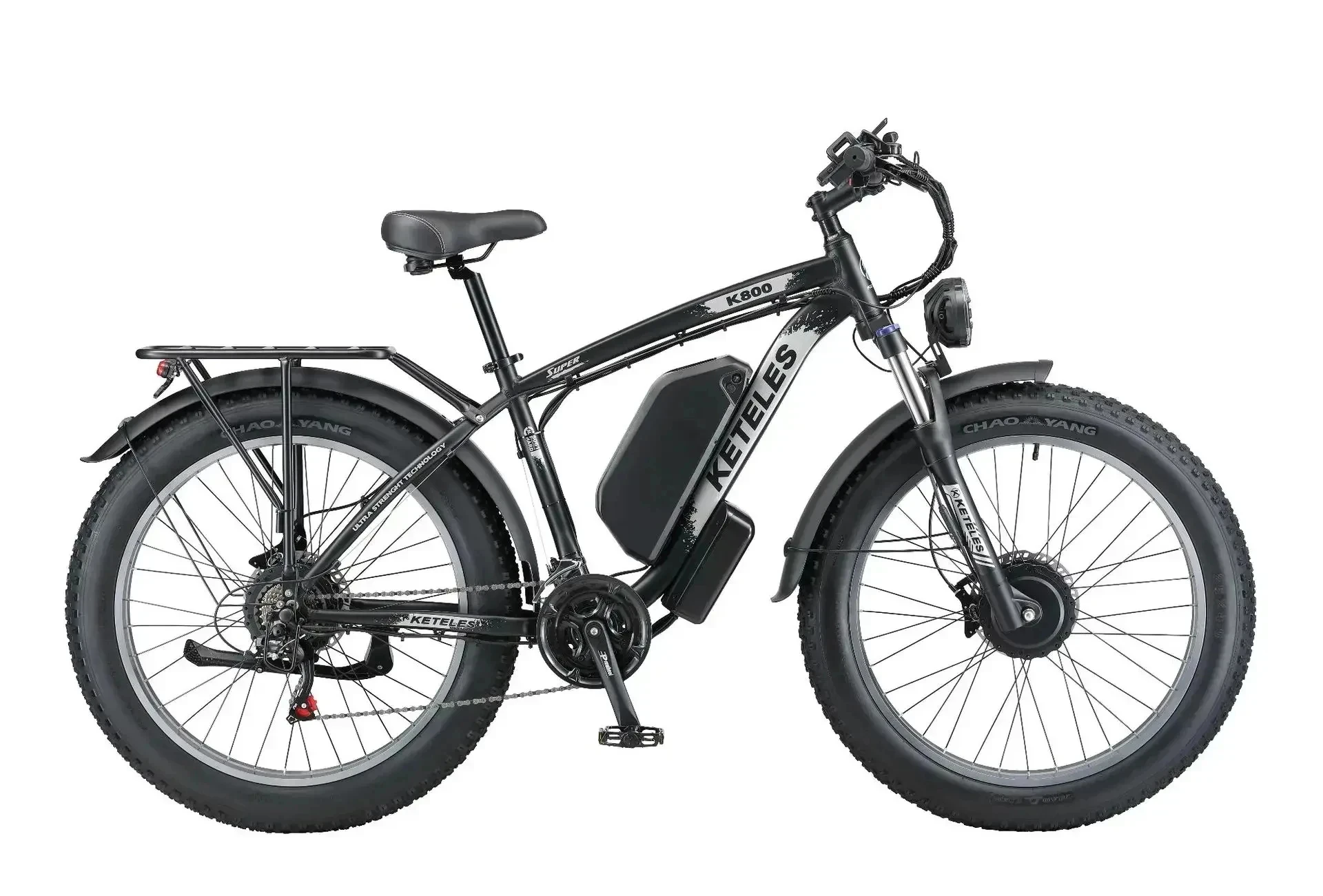 NEW 2000W Motor 48V23AH Battery 26 Inch Fat Tires Hydraulic Brakes 21 Speed Mountain Off-road Snow Electric Bicycle