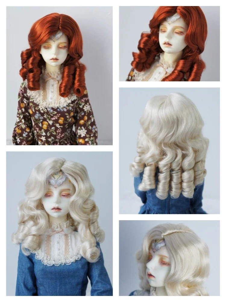 

JD324 1/3 Pretty BJD Synthetic Mohair Wig For SD Curly Hair For Size 8-9 inch Head Circumference 21-23CM Doll Accessories