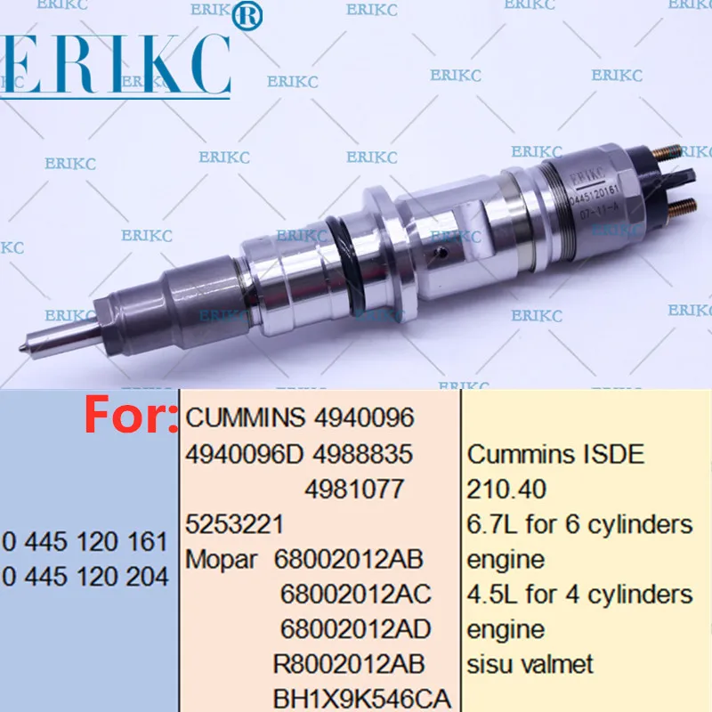 0445120161 0445120153 0445120123 0445120178 Original Common Rail Injector Assembly 0445120204 0445120022 00986AD1048