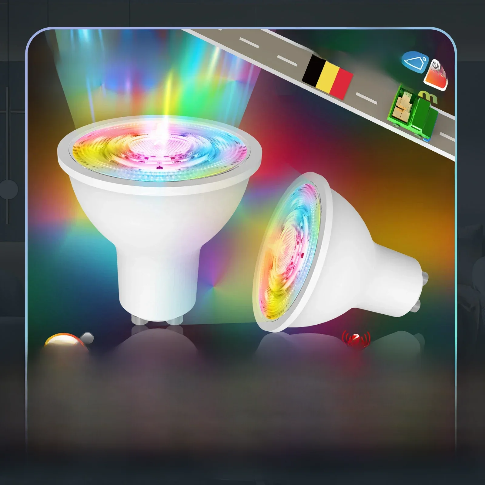 Tuya ZigBee GU10 Smart LED Bulbs RGB C+W White 4.7W Dimmable Lamps Smart Life APP Control Light Bulbs Work with Alexa/Google — zdjęcie 2