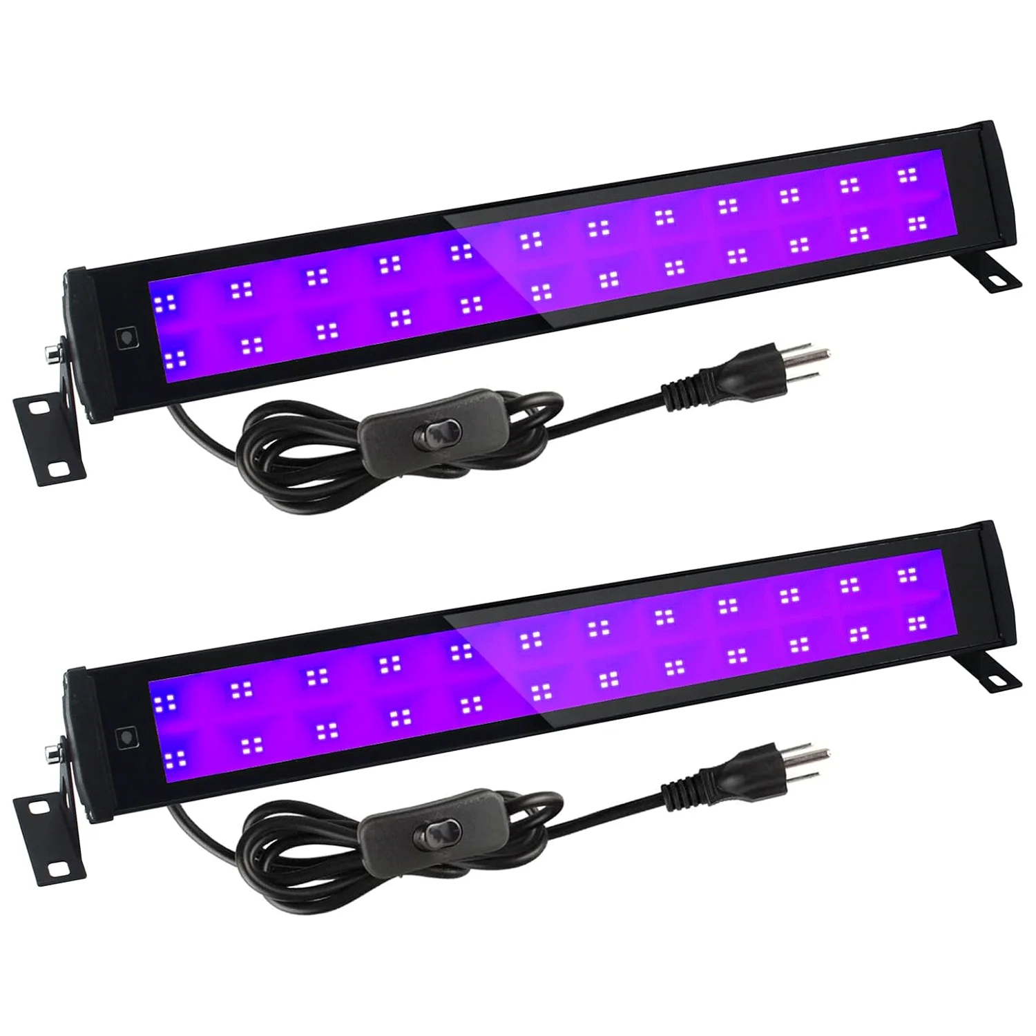 50W Black Light Bars Waterproof Portable UV LED Blacklights with Plug+ON/Off Switch+5ft Cord for Fluorescent Poster/Bedroom