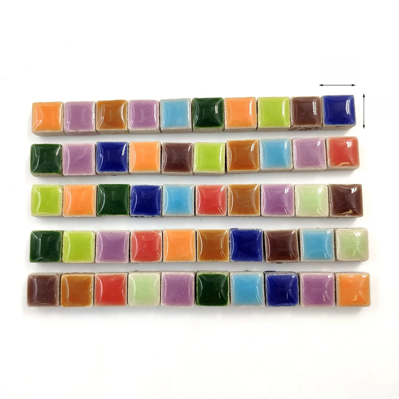 Carreaux de mosaïque en céramique, 100g, miroir en verre, ornements faits à la main, artisanat mural, cristal coloré pour matériaux décoratifs arte
