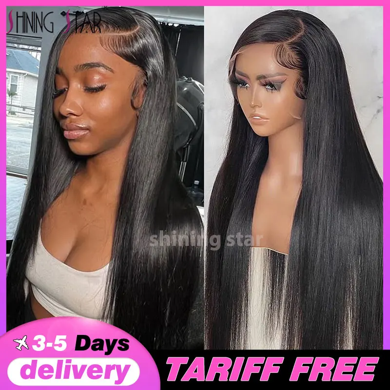 

13X6 Lace Frontal Human Hair Wigs Straight 34 Inch Pre Plucked Hd Lace Front Human Hair Wigs 13X4 Lace Front Wig For Black Women