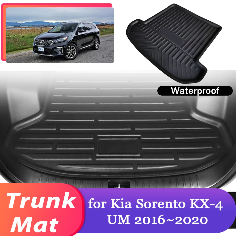 

Car Trunk Mat for Kia Sorento KX-4 UM 2016~2020 2017 2018 Luggage Waterproof Rug Cargo Boot Pad Liner Cover Carpet Accessories