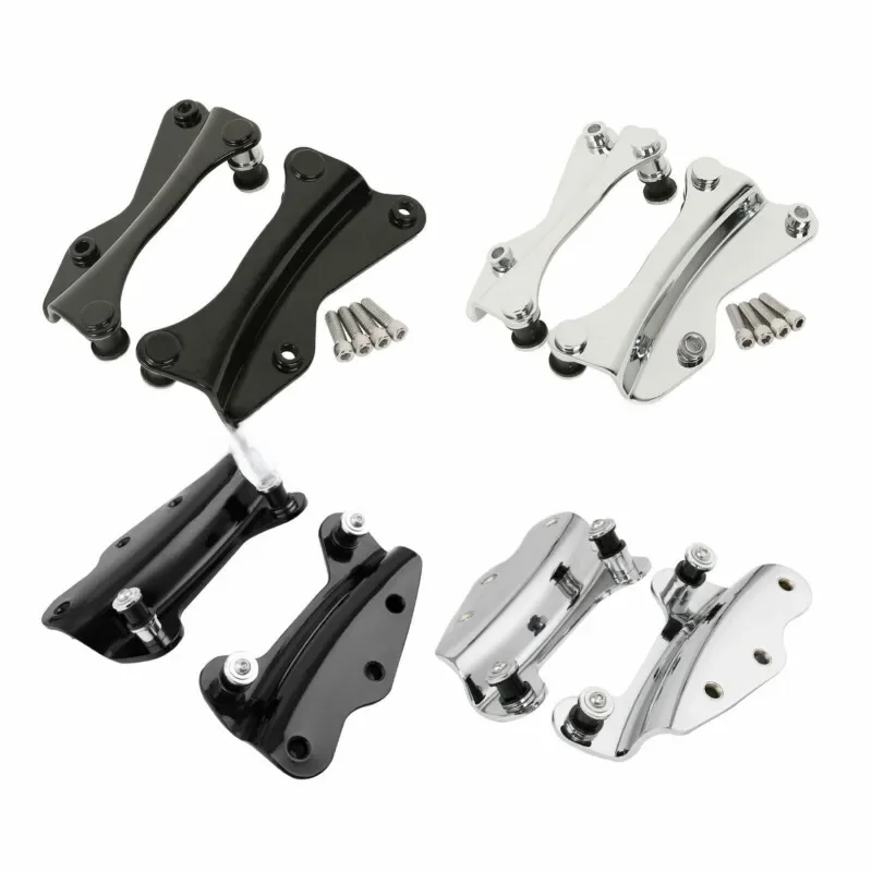 Zestaw mocowań 4-punktowych do motocykli Harley Touring Road King Glide 2009-2013 2014-2024 Chrome Black — zdjęcie 2