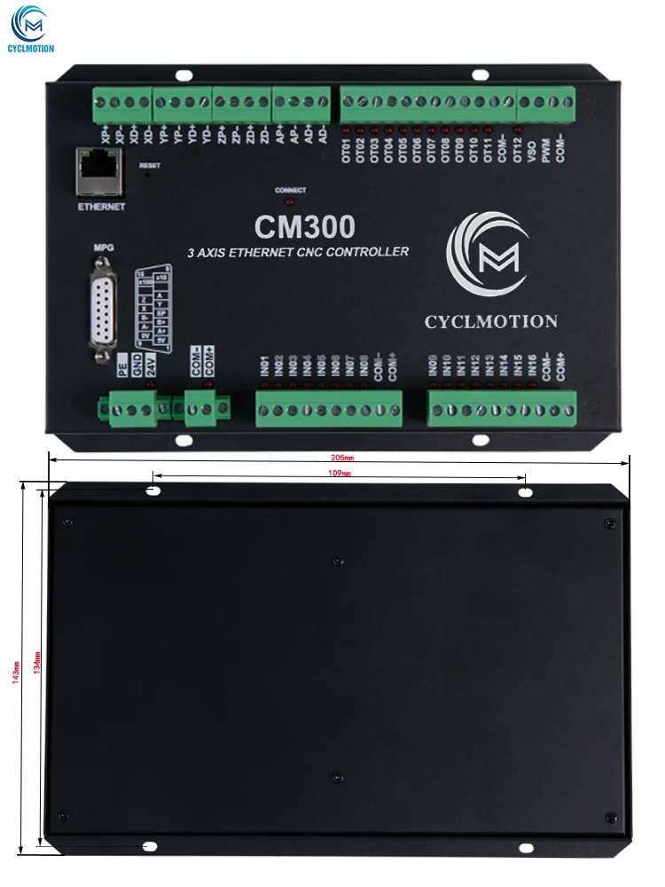 cyclmotion CM300 3 axis input G code  CNC controller