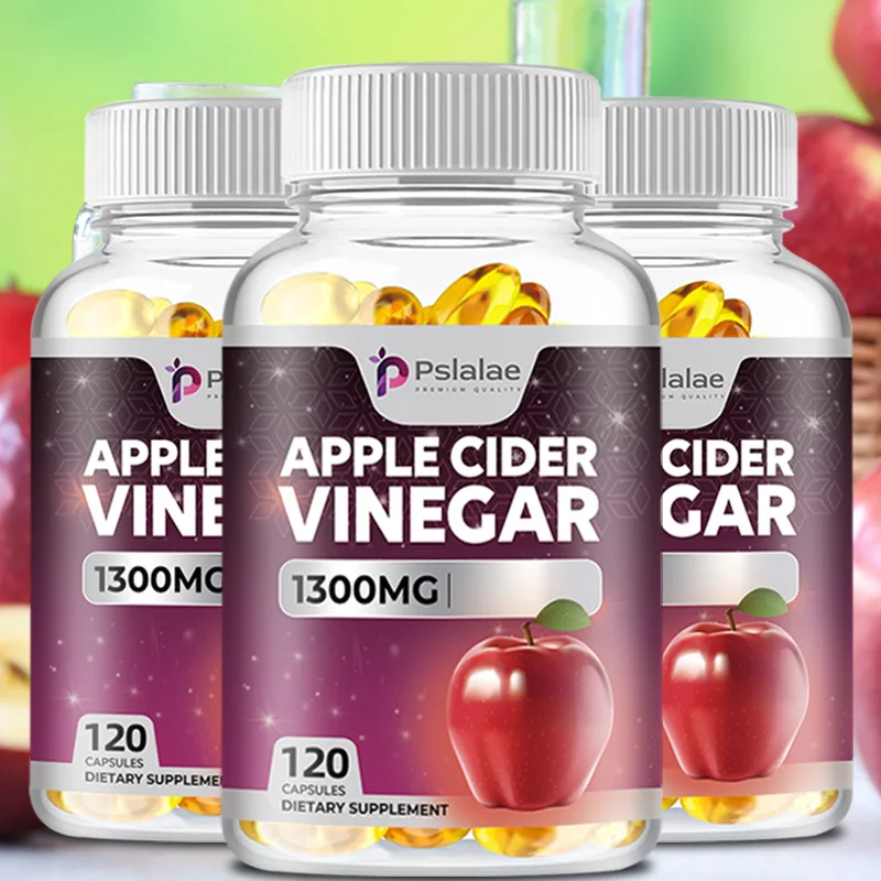 Apple Cider Vinegar - Weight Management, Control Appetite, Detox, Relieve Bloating & Constipation - 120 Capsules