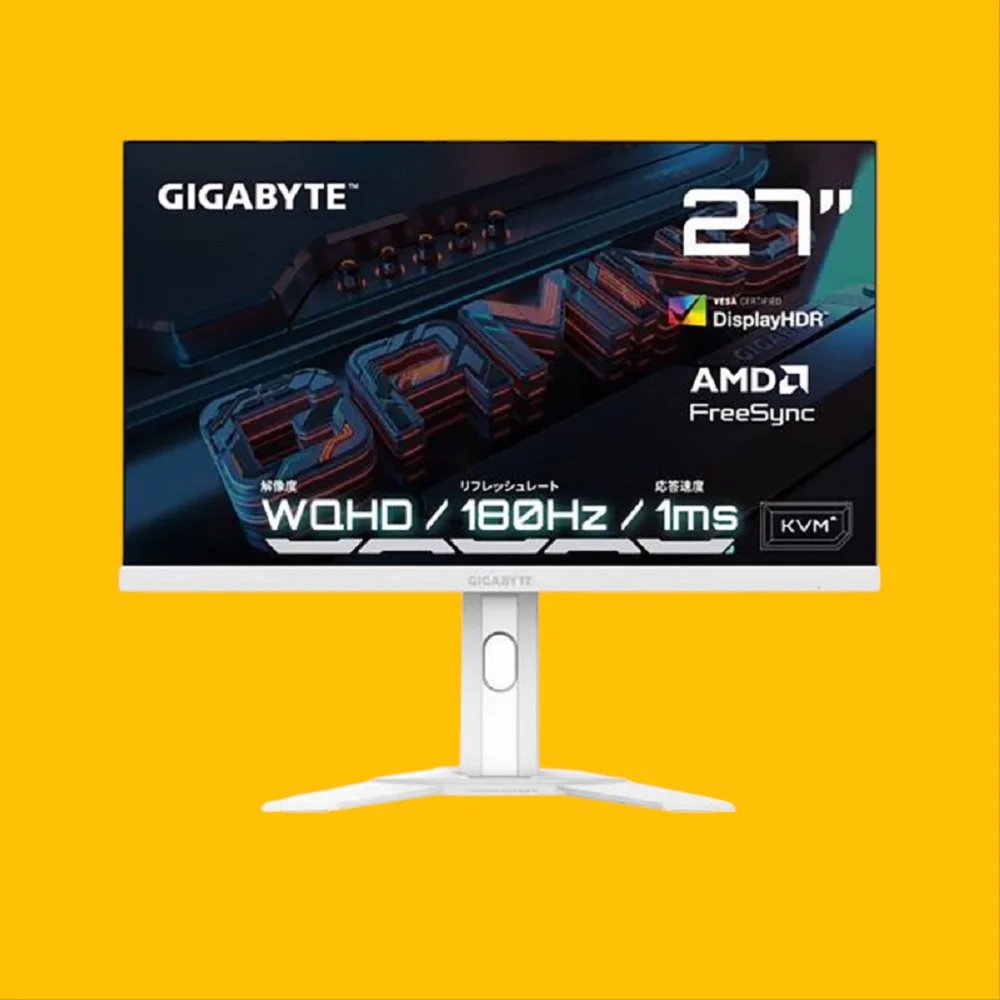 GIBite 27 Inch Gaming Monitor Super IPS QHD 144Hz Real 180Hz M27QA ICE HDR400 KVM