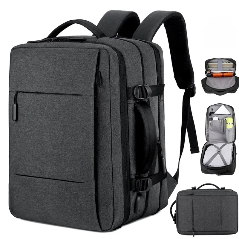 Hommes grande capacité sac à dos USB charge mâle sacoche pour ordinateur portable étanche voyage d'affaires sac à dos sac à bagages Mochila