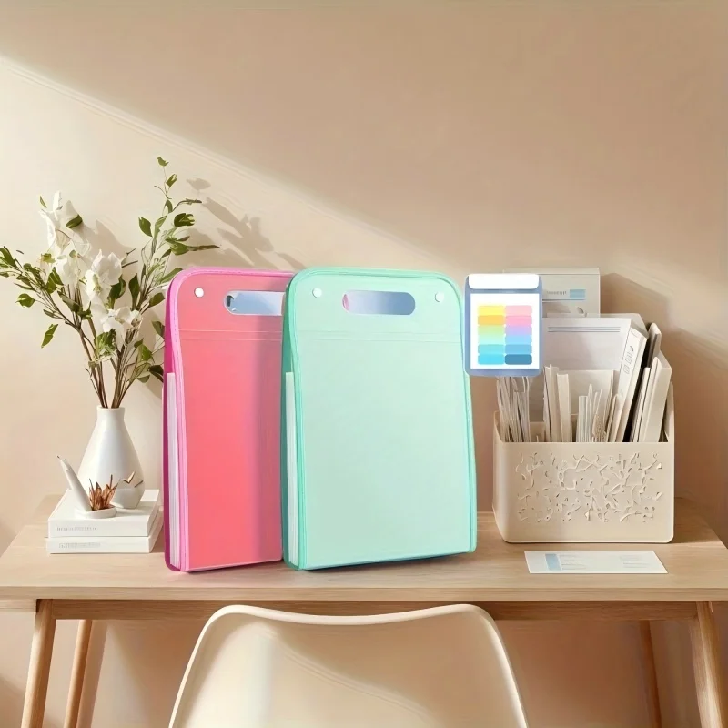 

13 Layer Accordion Folder - A4 Size File Organizer, Multi Pocket Extended File Bag for School Office