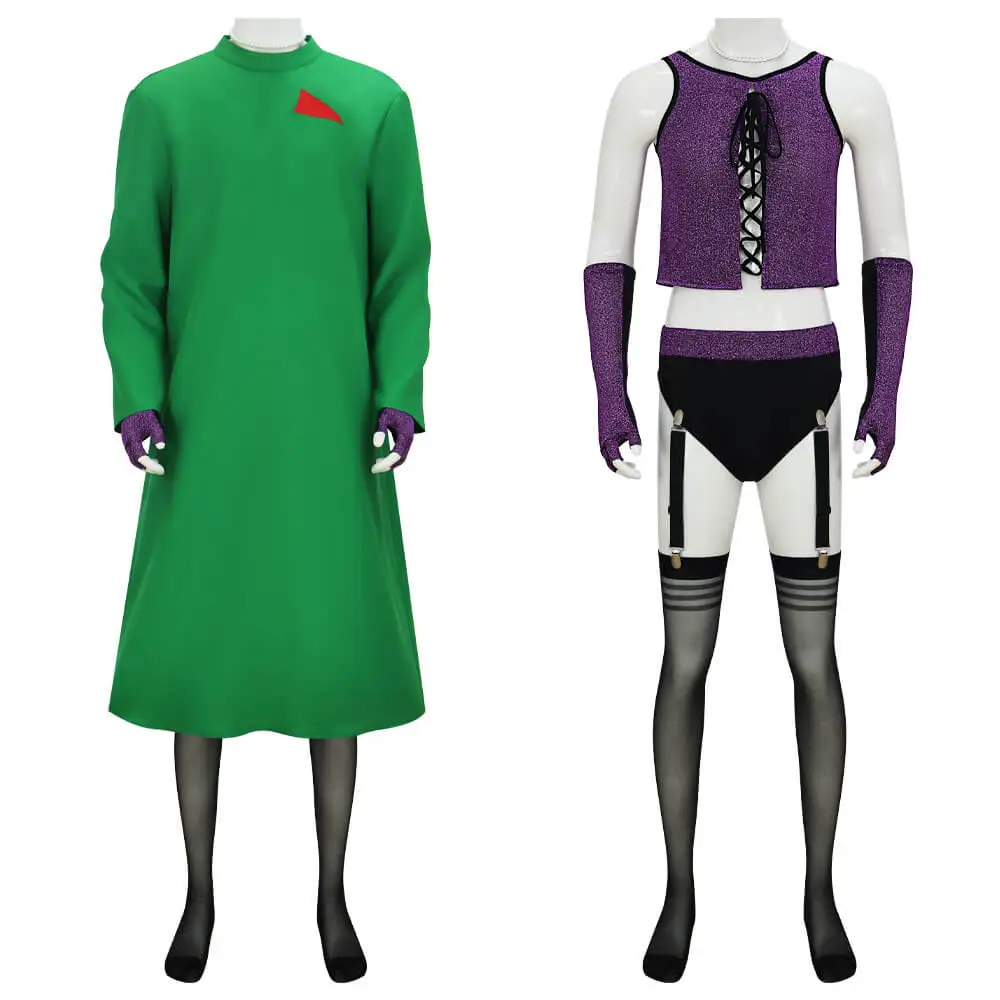 frank n furter costume green dress Cosplay Rocky Horror Halloween Fancy For Men The Rocky Horror Picture Show (In Stock) Takerlama rings