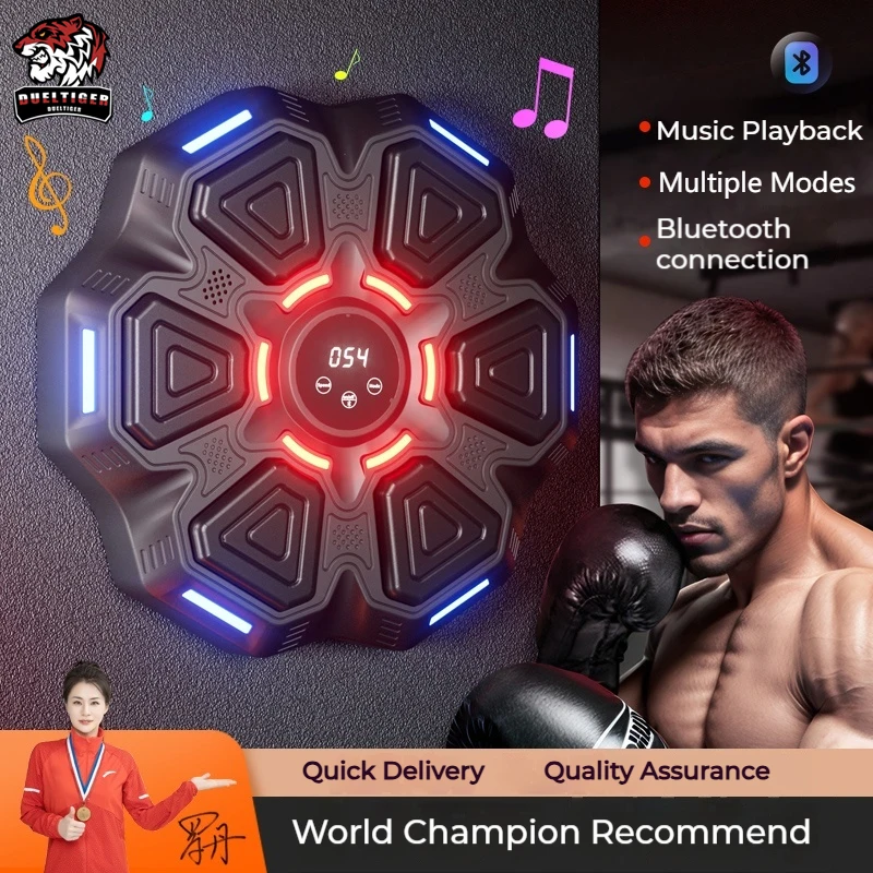 Music Boxing Machine Smart Bluetooth Wall Mounted Music Boxing Trainer Gym Home Electronic Boxing Target Punching Equipment