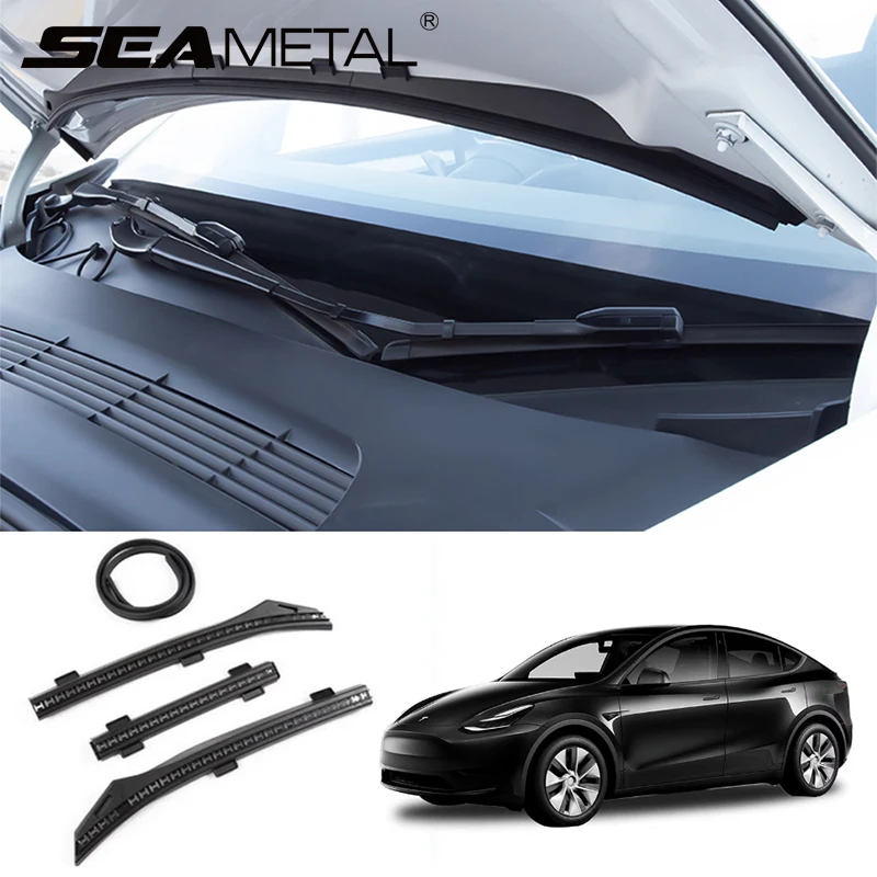 SEAMETAL Car Front Hood Dust Proof Seal Strip Automotive Hood Seals For Tesla Model Y 3 Car Accessories Protector Guard Strips