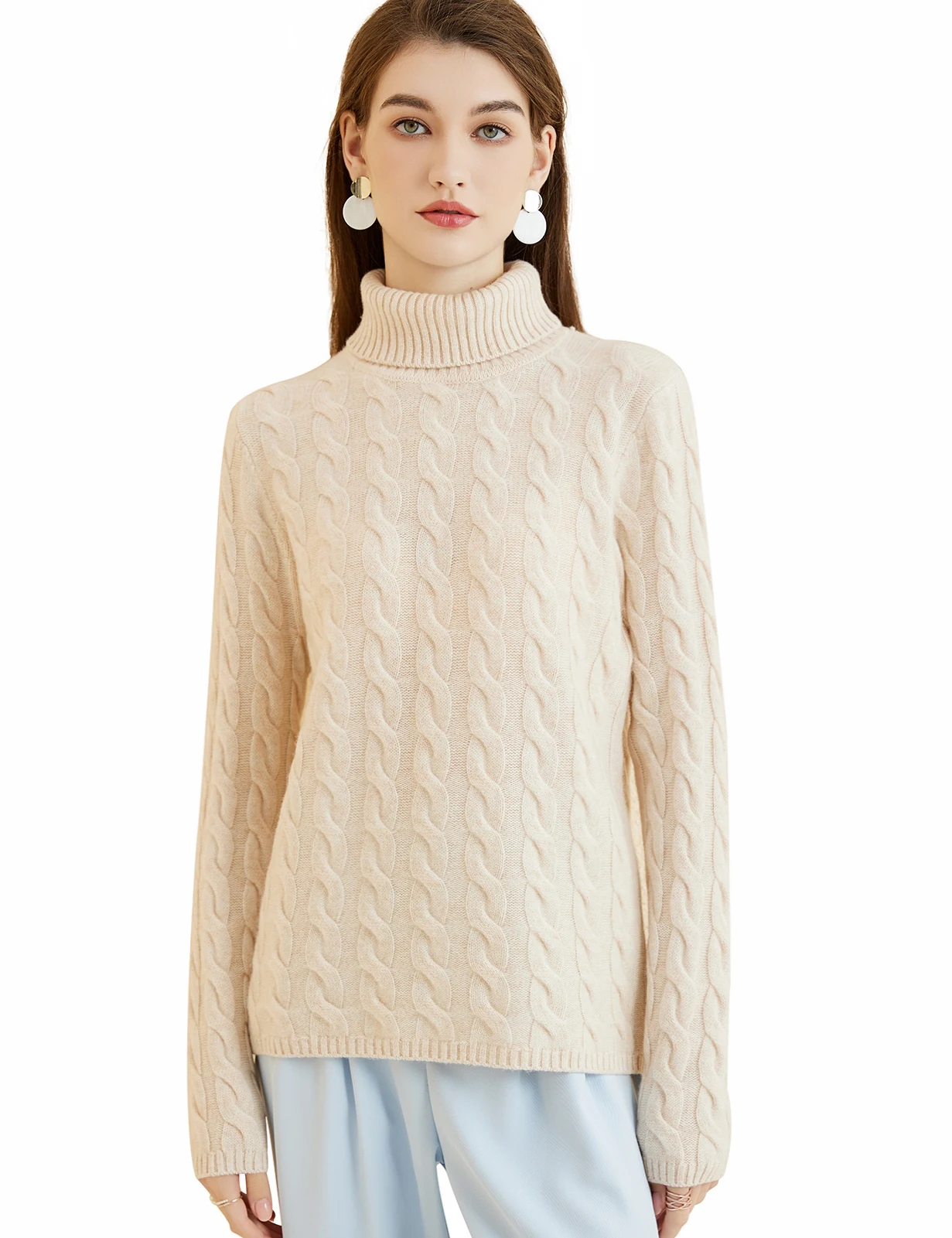Cashmere Sweater Women Turtleneck Sweaters Merino Wool Knit Top 2023 Fall Winter Soft Warm Long Sleeve Pullover Fashion Clothing