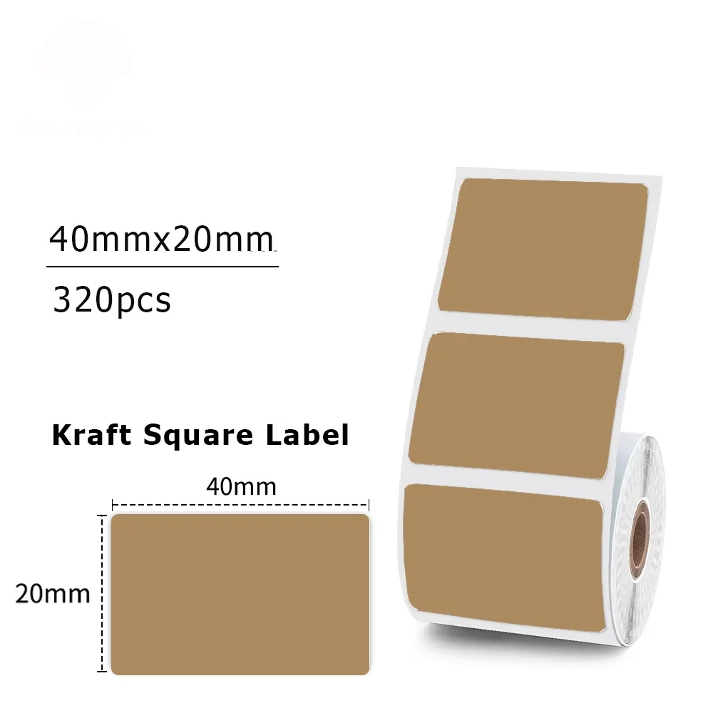 40x20MM Kompatibel mit Phomemo M110 M220 M200 Selbstklebendes Farblaser-Thermopapier, E210 P50 Detong P1 HPRT T20 MAKER