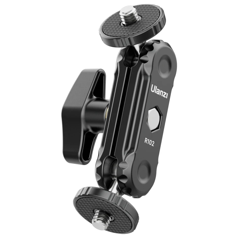 Ulanzi R102 Double 360° Ball Heads Magic Arm Holder with 1/4'' Screw Mount for Camera Video Light Monitor Photography