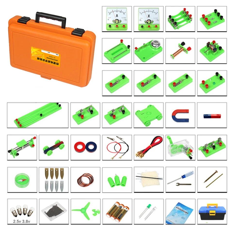 Kits de experimentos de circuito e magnetismo, laboratórios de ciências escolares Kit básico de educação para experimentos de magnetismo Física Kit de iniciação de aprendizado de circuito elétrico pa Kits de experimentos de circuito e magnetismo, laboratórios de ciências escolares Kit básico de educação para experimentos de magnetismo Física Kit de iniciação de aprendizado de circuito elétrico pa
