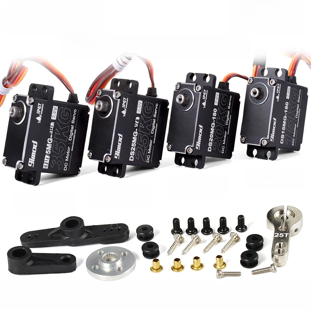 9imod Waterdichte Arduino Servo 35kg 25kg 20kg 15kg Volledige AL RC Stuurservo's Hoog Koppel Metal Gear Digitale Servo Voor 1/10 Auto - afbeelding 2