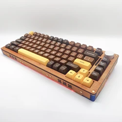 Cherry Wood Soild Wood & Arcylic 75% Wireless RGB Mechanical Keyboard Kit Gasket Hot Swappable Socket 68keys Switch