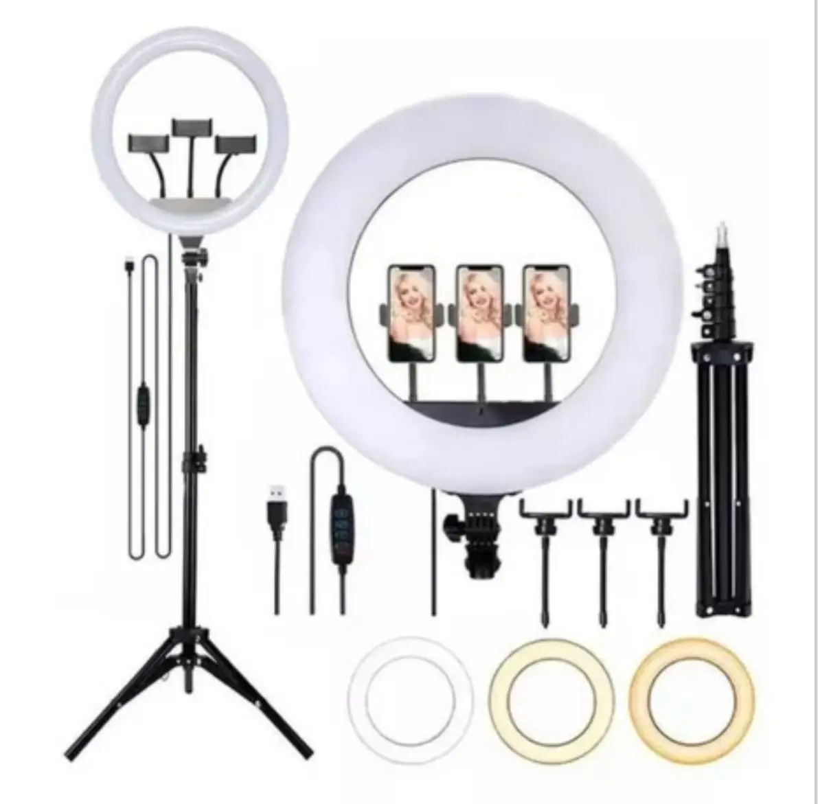 Iluminador Led Ring Light Grande 36cm 14 Polegadas Tripé 2.m