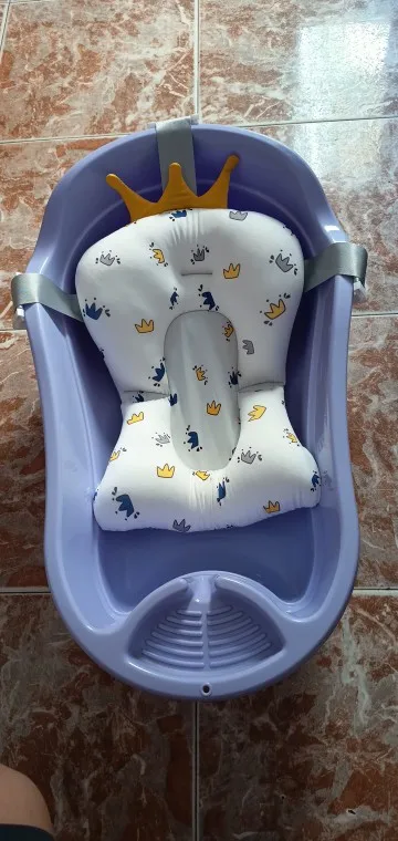 HOMFISH Baby Bath Support Pad Foldable Floating Seat Adjustable Newborn Bathing Cushion Infant Safety Net Hammock photo review