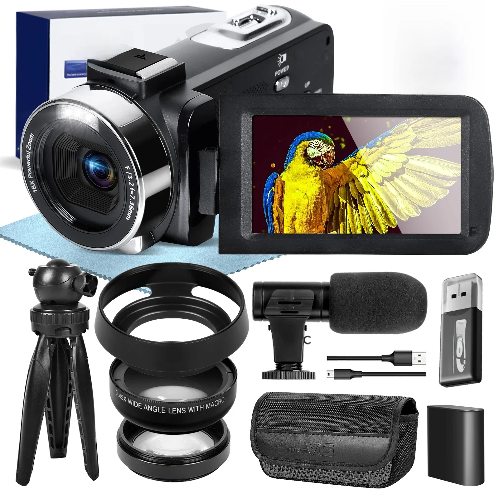 NBD 2.7K Videocamera 42MP Digitale Camera Vlogcamera voor 3.0inch Flip Screen Camcorder met Afstandsbediening - afbeelding 2