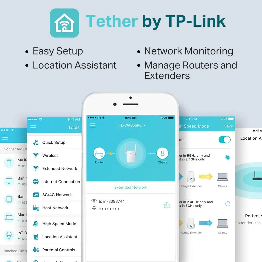 TP LINK TL-WA855RE 300Mbps Wi-Fi Range Extender 2.4 Ghz With 2 External Antennas tp link router