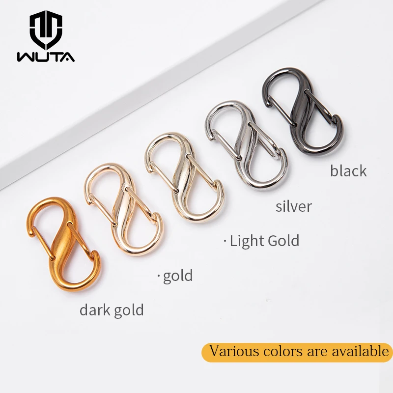 WUTA 4pcs Bag Chain Adjuster Buckle S-shaped Bag Strap Shortening Extension Buckle Shoulder Strap Shorten Golden Bag Accessories