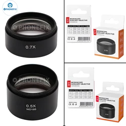 WD165 0.3X 0.5X 0.7X 1X 2.0X filettatura dell'obiettivo dell'obiettivo Barlow ausiliario M48mm per obiettivo del microscopio Stereo trinoculare binoculare con Zoom