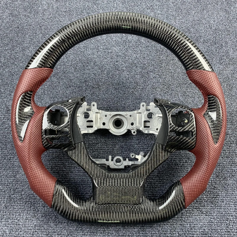 

Carbon Fiber Steering Wheel For Lexus RCF IS ISF ES ES250 IS250 IS300 Perforated Leather Customized