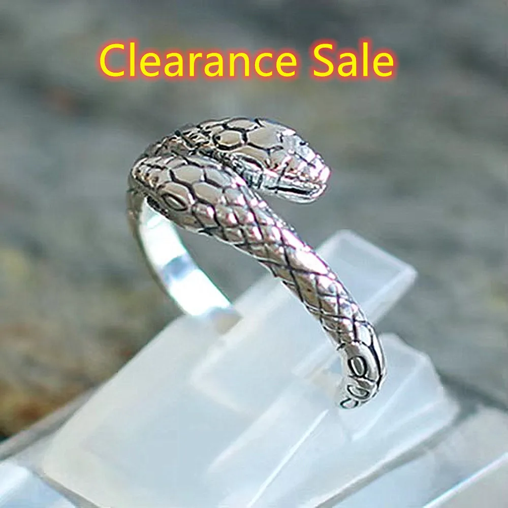 

KJJEAXCMY S925 Silver domestic chic snake-headed male and female simple models ring free shipping
