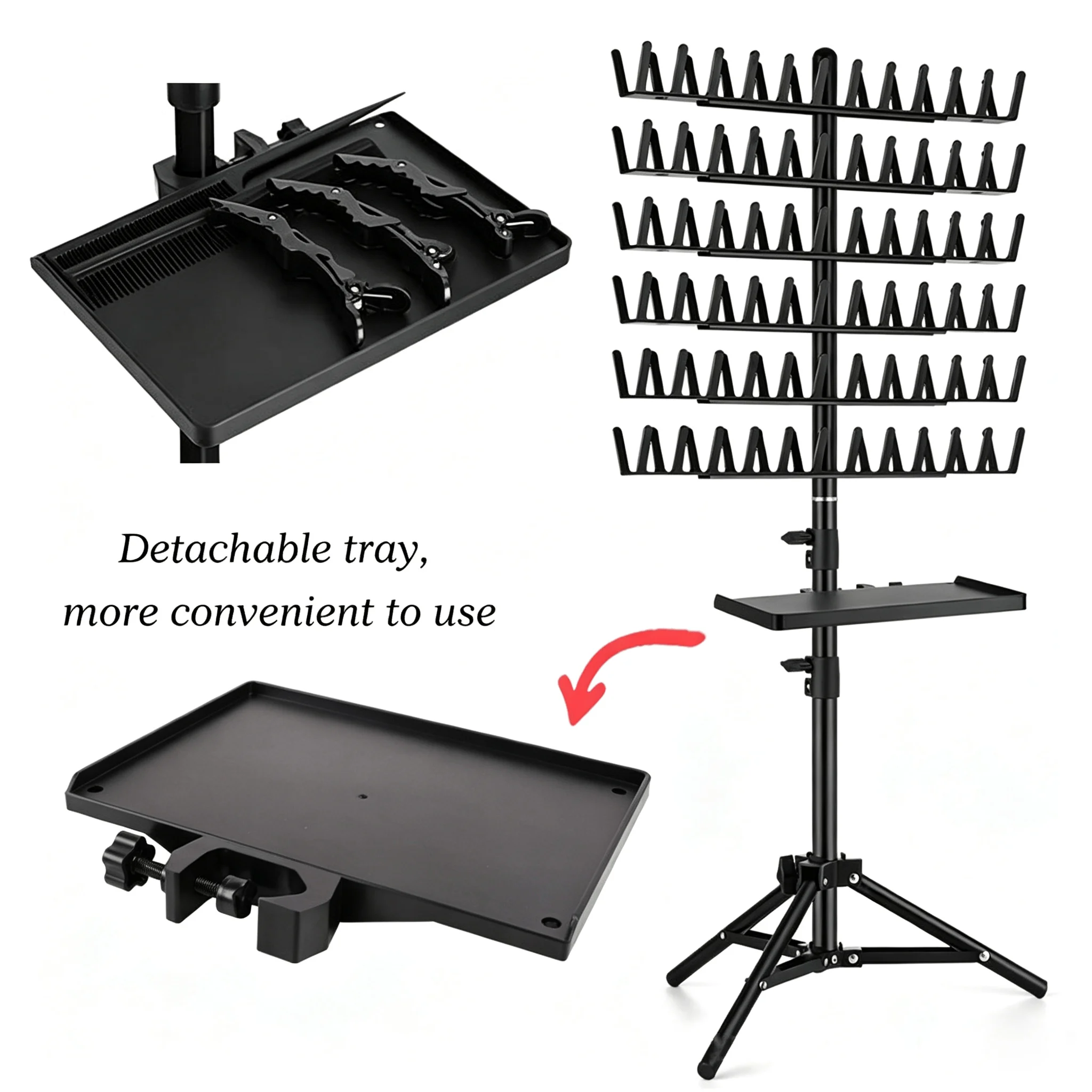salon-hair-extension-stand-floor-standing-dreadlock-stand-salon-grade-braiding-tool-adjustable-braiding-tripod