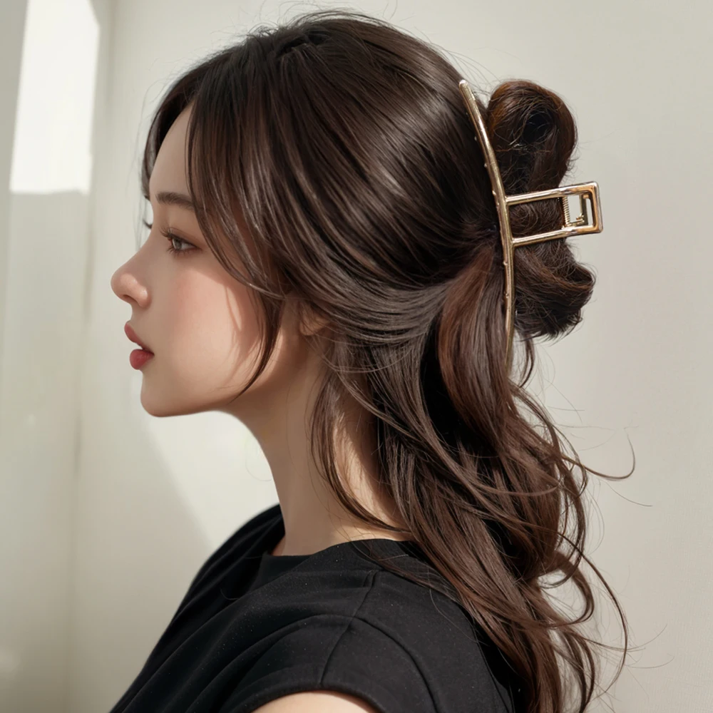 13cm Big size metal half-tied hair women female an updo hair hairpin large