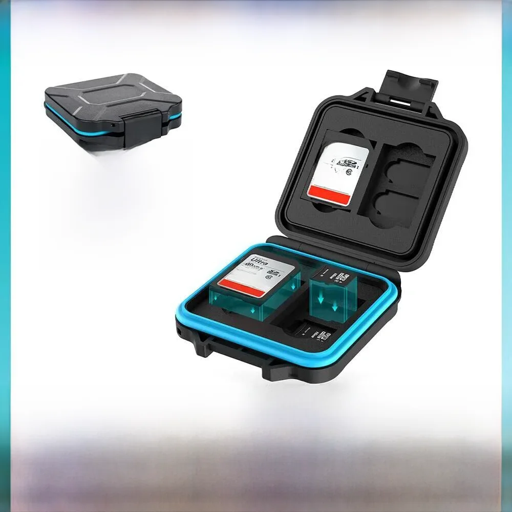 JJC SD Karte Halter Micro SD Karte Fall Wasserdichte Speicher Karte Storage Box Organizer Stoßfest