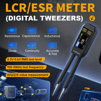 FNIRSI LCR-ST1 Mini Digital Tweezer LCR SMD ESR Tester Resistance Capacitance Inductance Continuity Diode Test Measurement Tools