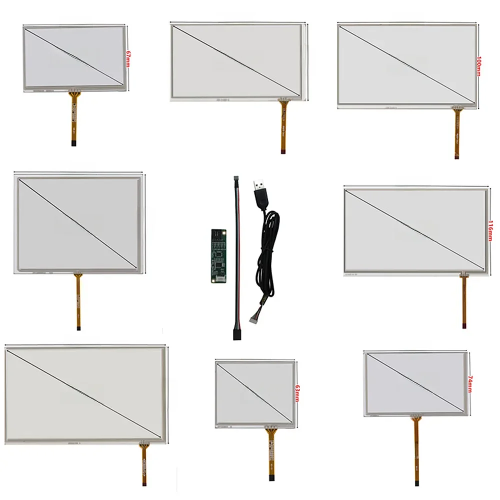 Raspberry Pi 3.5/4.3/5/6.2/7/8/9/10.1 pouces, équipement industriel, PC, résistance de voiture, panneau d'écran tactile, carte de pilote USB