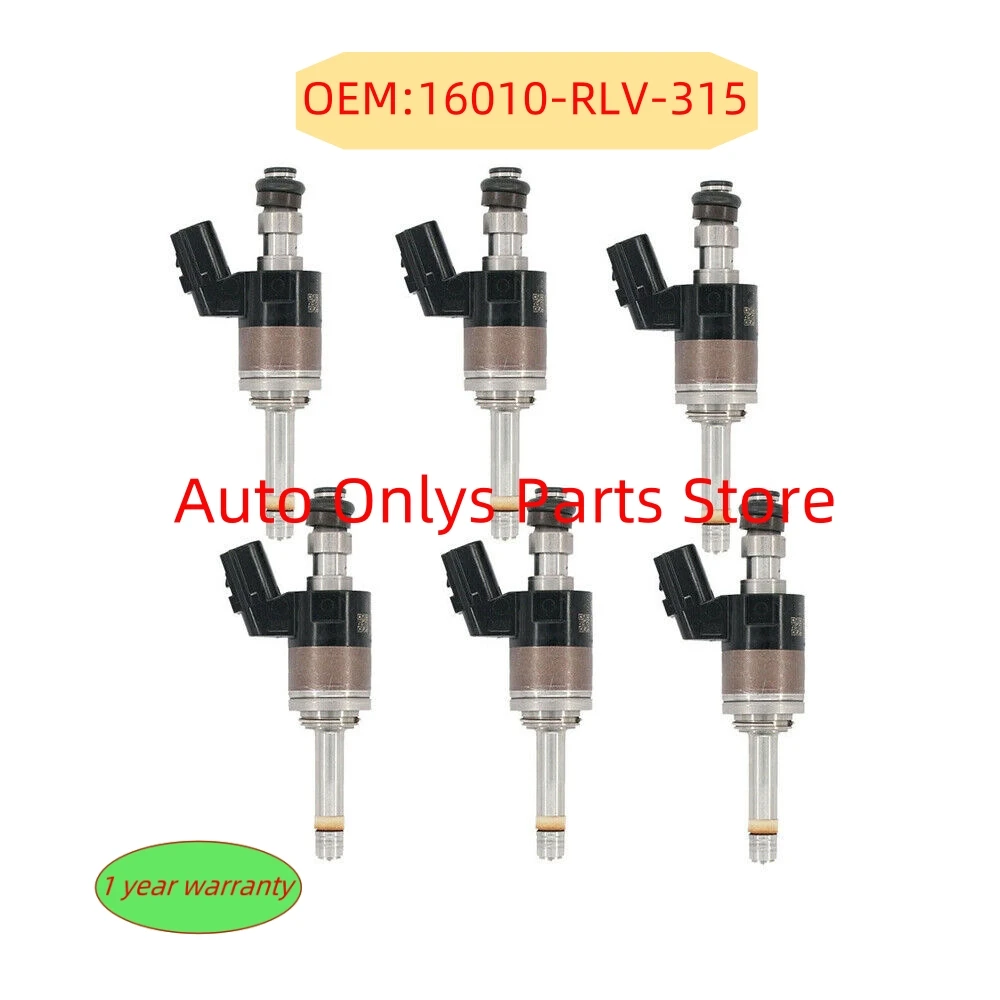 

6pcs 16010-RLV-315 Fuel Injectors 16010-RLV-305 for Honda Pilot Odyssey Ridgeline 3.5L V6 16010RLV305 16010RLV315 Auto Parts