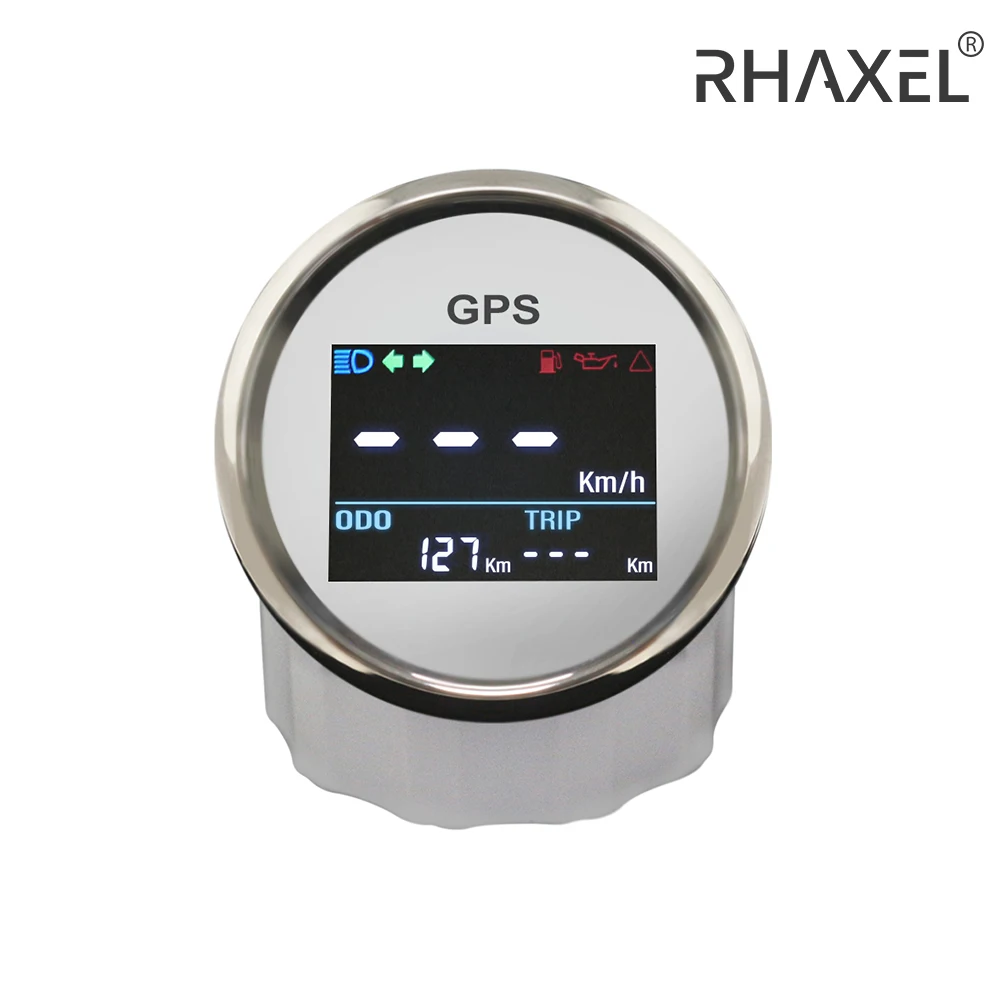 

RHAXEL New Marine 52mm Digital GPS Speedometer Odometer Adjustable for Boat Motorcycle Auto Car 9-32V